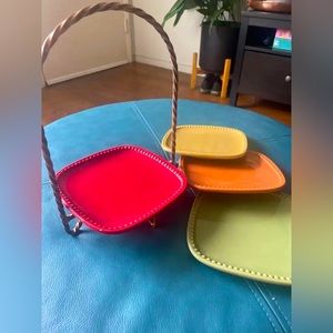 Princess House Pavilion Plates & Stand NWT